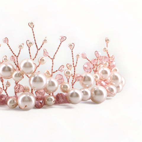 Best childs crystal and pearl tiara by Sienna Likes to party, luxury hair accessory brand for kids