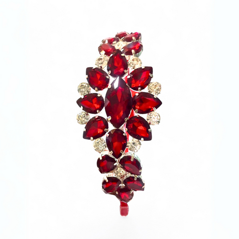 Buy the best Individually handcrafted rhinestone crowns for kids.  Each piece is made with Ruby red rhinestones surrounded by clear cut diamantes.  Designed by Sienna Likes to Party Luxury Hair Accessories for girls.
