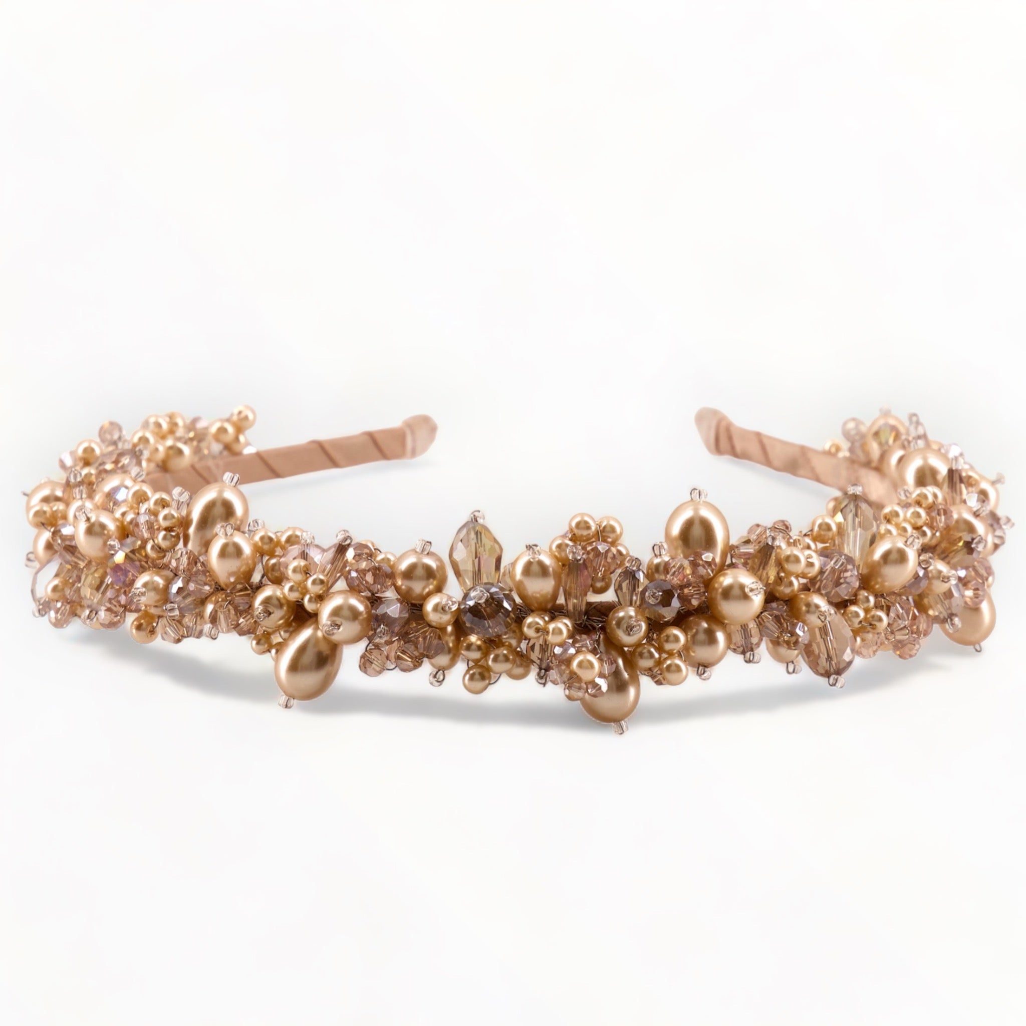 Hair accessories gold | Ambrosia Crystal & Pearl Girls Headband ...