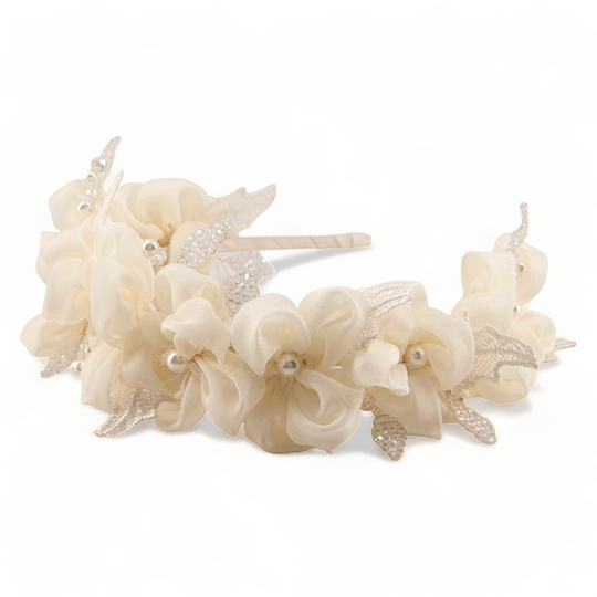 Girls Ivory Flower Crown