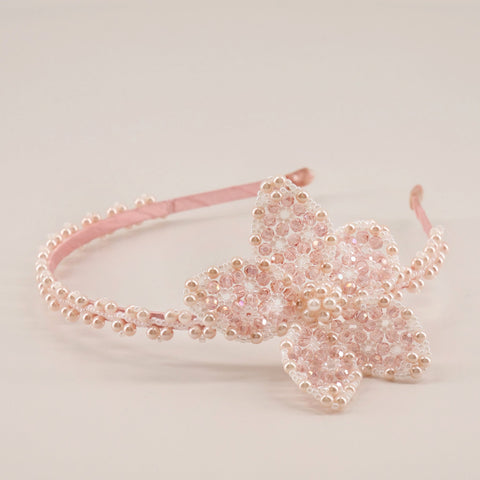 The Luxury Ettie Pearl Flower Designer Girls Headband.