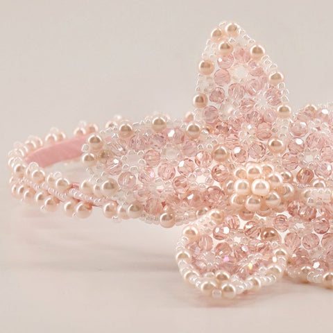 The Luxury Ettie Pearl Flower Designer Girls Headband.