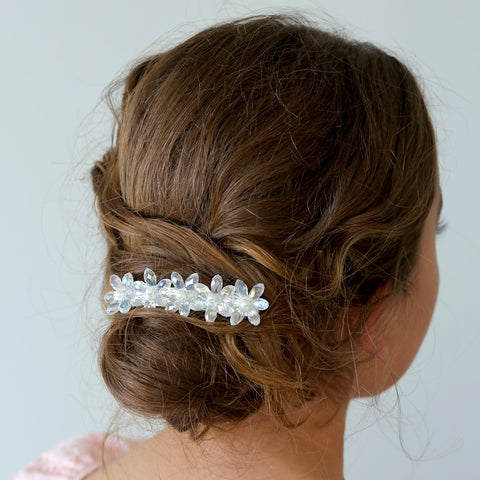 The Lyon Crystal Flower Designer Hair Clip.